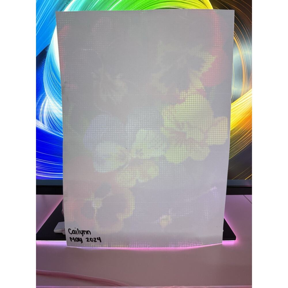 Diamond Painting Finished Completed 3D Wall Art Flowers Pansy Violet ~9x13 - Picture 4 of 4